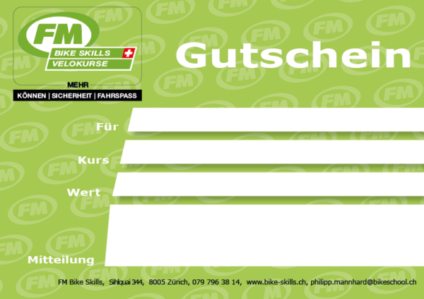 Gutschein für MTB Kurse